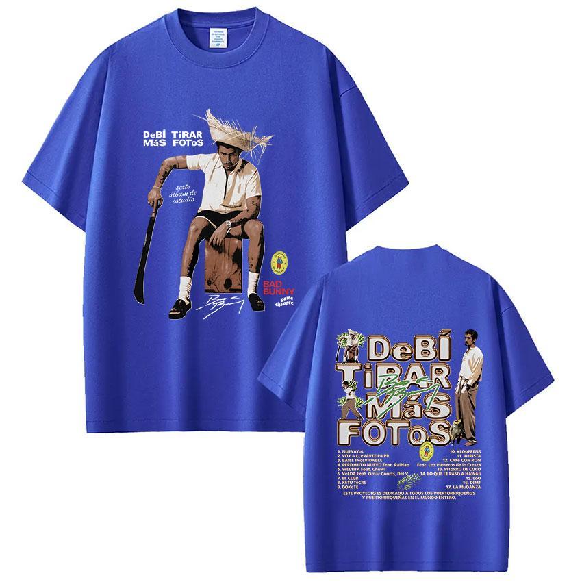 ZX Rapper Bad Bunny Debi Tirar Mas Fotos DTMF Tshirt Men Women Clothing Fashion Hip Hop Short Sleeve Tshirts Harajuku Streetwear