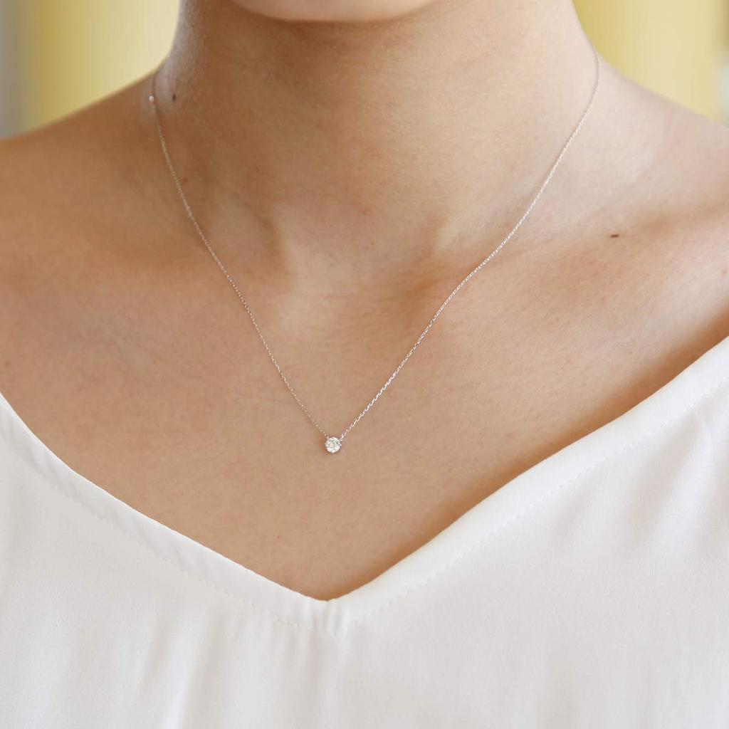 [Canal 4℃] K10 White Gold Necklace 151816123201