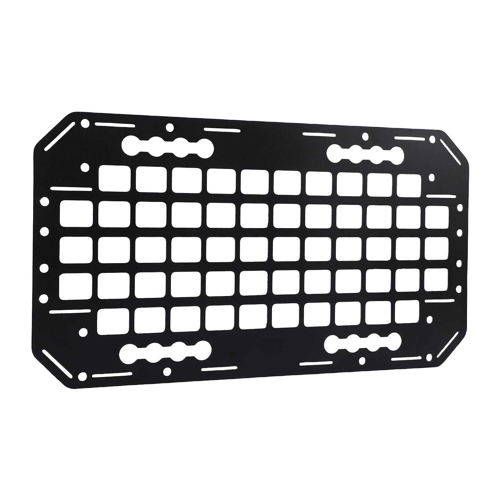 

Truck Bed Molle Panel 10.51x19.25x0.08in Aluminium Side Truck Bed Molle Panel Rack System for Sedans SUVs Pickups