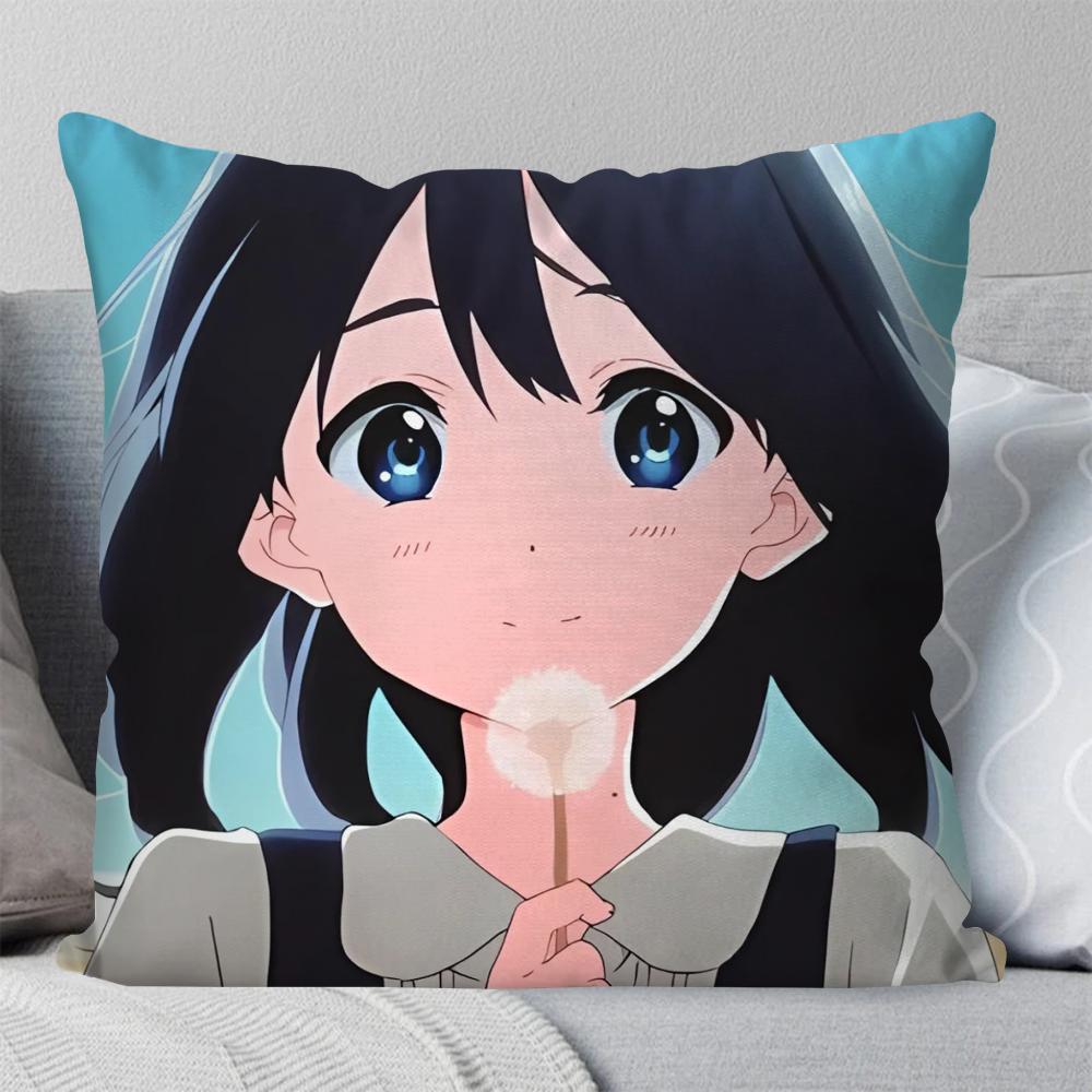 1pc Animation Tamako Market Pillow Case Square Pillow Bedroom Sofa Leisure Comfort Cushion Car Living Room Home Decoration 40X40