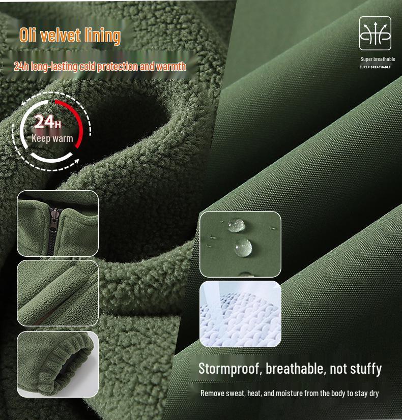 Men's 3-in-1 Detachable Down Liner Storm Jacket for Autumn & Winter - Thick Warm Mountaineering Coat