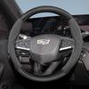 Para Funda de Volante de Fibra de Carbono y Gamuza Compatible con ESCALADE ESV CT4 CT5 CT6 XT4 XT5 XT6 LYRIQ ATS CTS SRX XLR