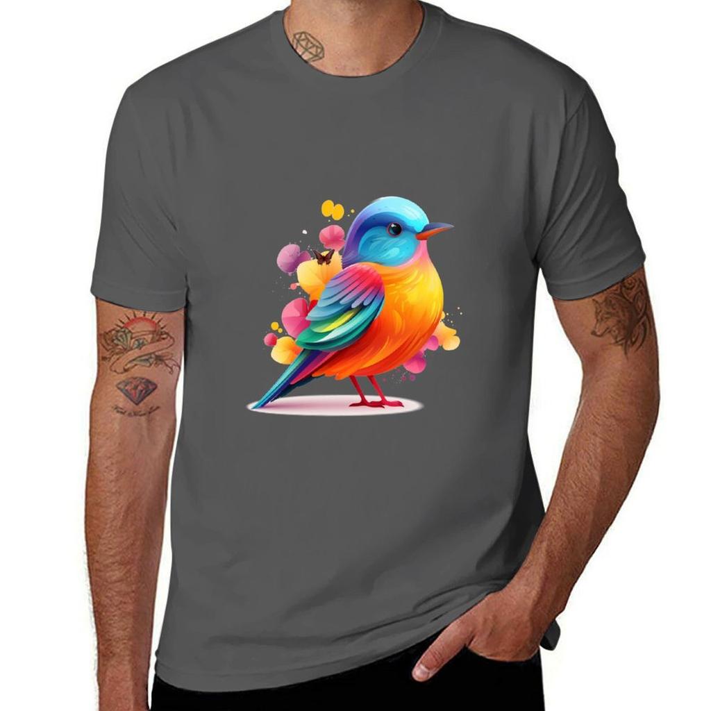 Cute Colored Bird Tshirt Holiday Vacation Tee Shirt