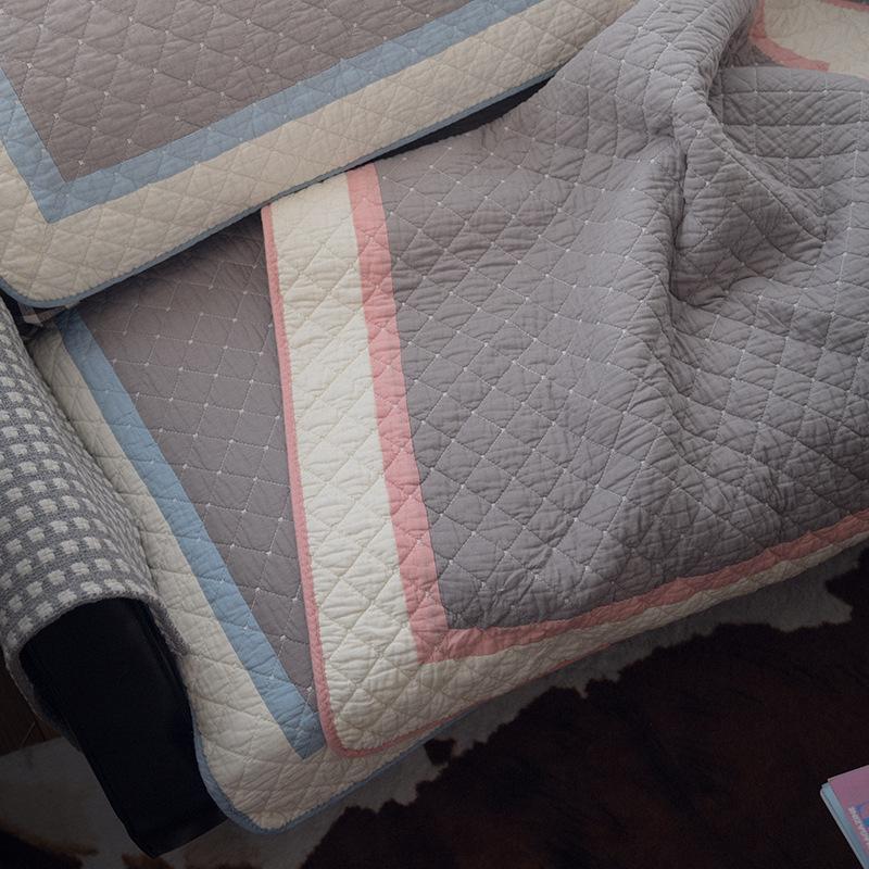 Pernă de canapea simplă și din bumbac pur spălat, broderie din material de culoare solidă, husă antiderapantă pentru canapea, pernă pentru canapea din piele pentru toate anotimpurile