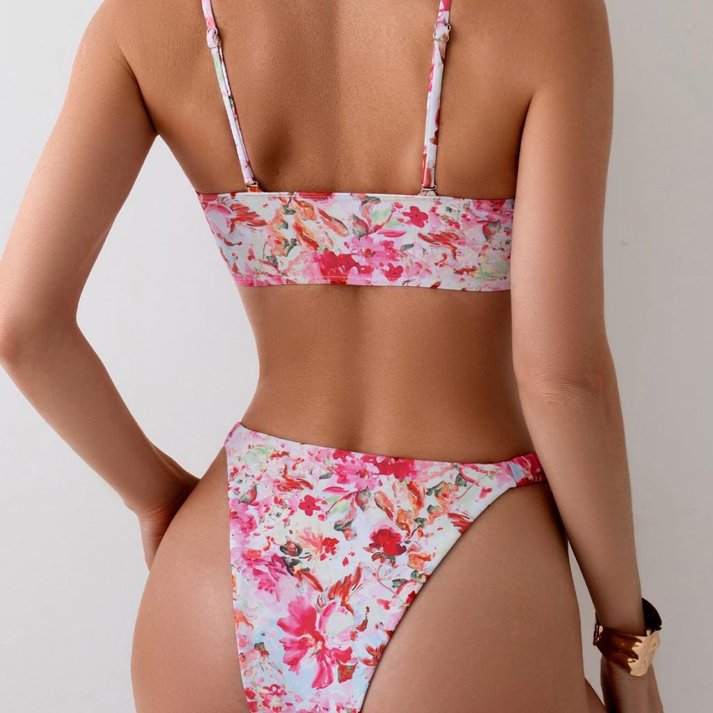 1011 new split swimsuit women's print sexy bikini suit European and American bikini swimsuit