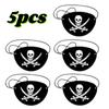 20pcs Pirate Eye Patches Captain Hat Set Skull Print Halloween Cosplay Adult Dress Up Felt One Eye Decoration Theme Party Props
