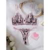 New sex lace black pink embroidered underwear thin strap sexy French high quality sex bra set