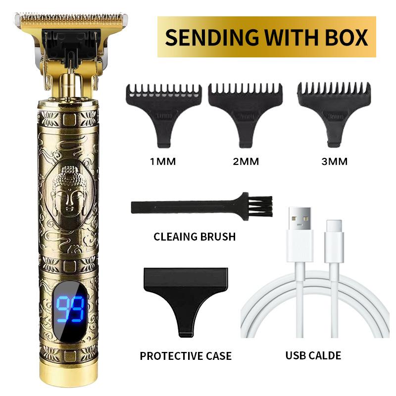 New Hair Clipper Electric Clipper Hair Clipper Hair Clipper Oil Head Carving Razor LCD Bald Hair Clipper Rechargeable