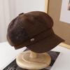 Winter Newsboy Cap Beret for Women Thickened Octagonal , Cold-Proof Painter Style Hat, Vintage Warm Keep Winter Headwear New