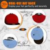 1/4Pcs Space Saving Adhesive Hat Hooks for Wall No Drilling Wall Mounted Hat Rack for Baseball Caps Baseball Caps Organizer