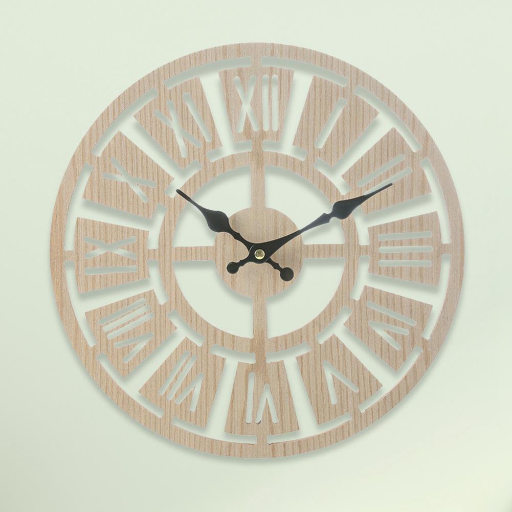 Wooden  Analog Display Decor Garden Hallway Outdoor Hanging Wall Clock (33cm)