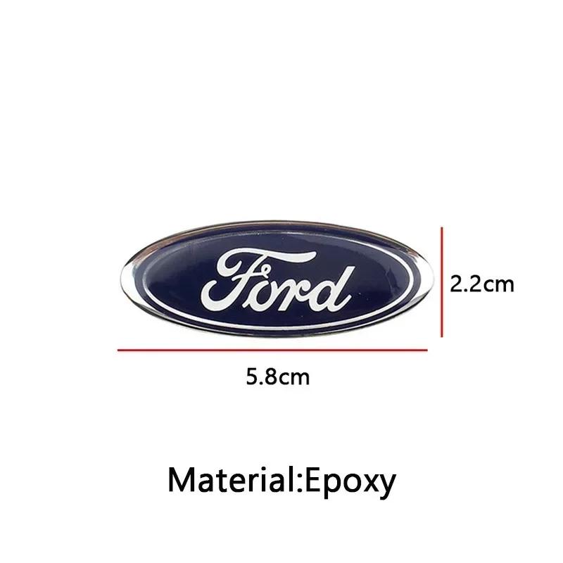 UHB24 for Ford Focus 3 MK2 Fiesta MK7 Mondeo Mk4 Fusion Kuga Transit Edge F150 58x22mm Car Steering Wheel Center Emblem Sticker