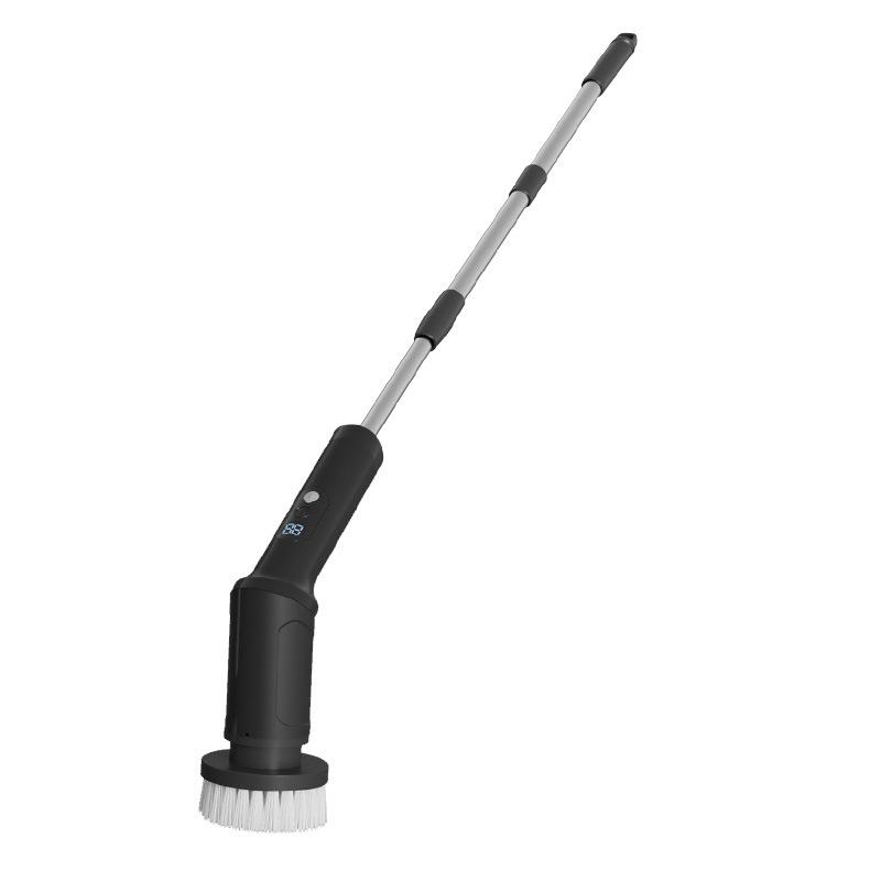 Multi-Functional Electric Cleaning Brush for Kitchen & Bathroom with Telescopic Handle and Digital Display