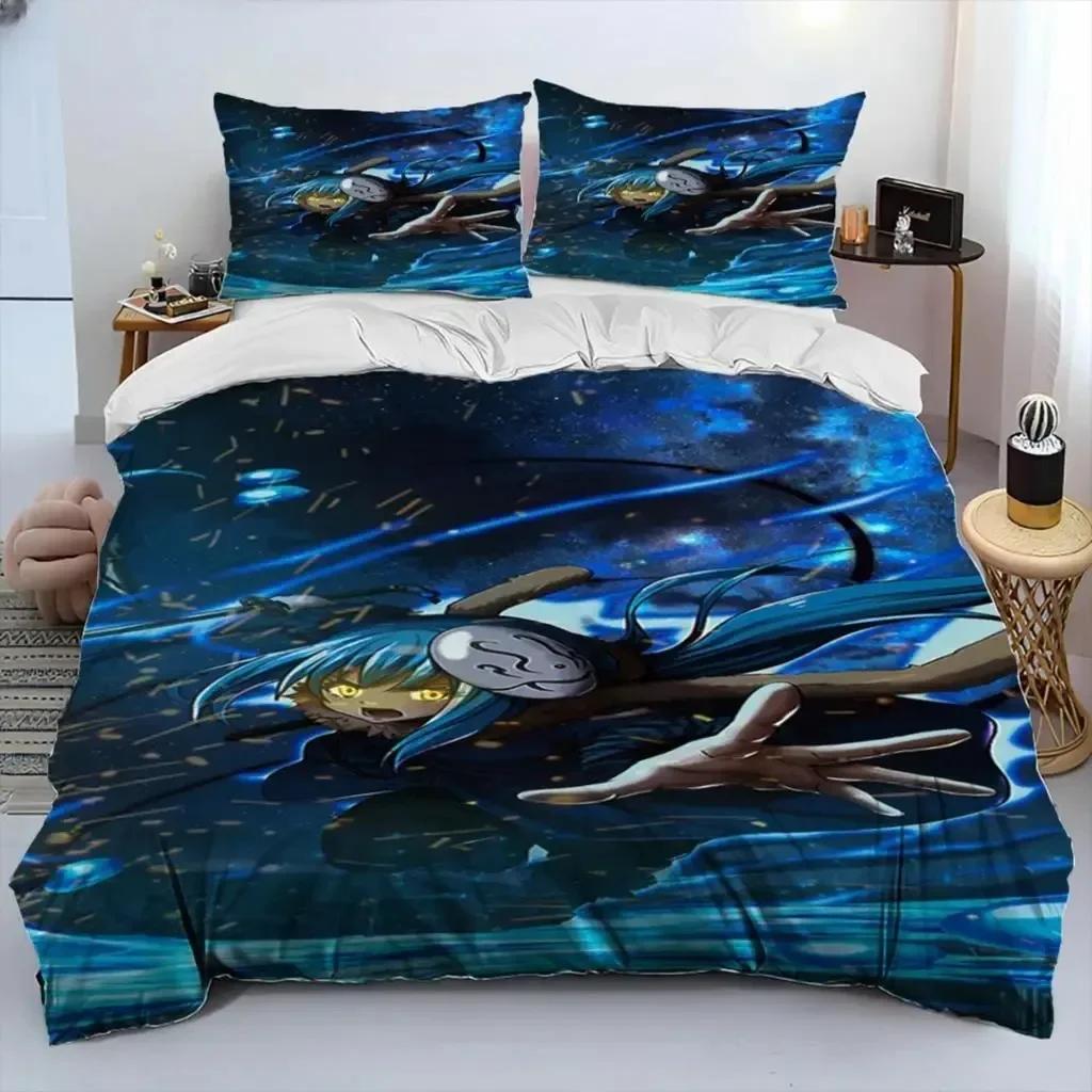 

3D I Got Reincarnated As A Slime Anime Comforter Printed Bed Set Duvet Cover Pillowcase Bedding Set Linen Sheet Quilt Cover Size 70x133cm 2pcs