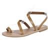 Thong Sandals Summer Women Flip Flops Weaving Casual Beach Flat Shoes Rome Female Sandal Low Heels Slippers Sandalias Mujer 2025