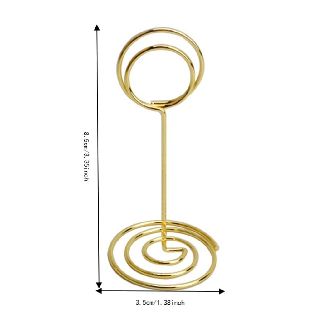 10pcs Golden Gold Plating Wedding Place Card Holder  Dining Table Menu Placement