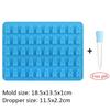 50 Grids Gummy Bear Mold Silicone Cute Bear Jelly Mould with Dropper Candy Chocolate Fondant Moulds DIY Bakin… More
