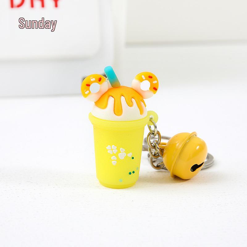 Adorable Baby Bottle Keychain - Cute Cartoon Charm for Bags and Car Keys