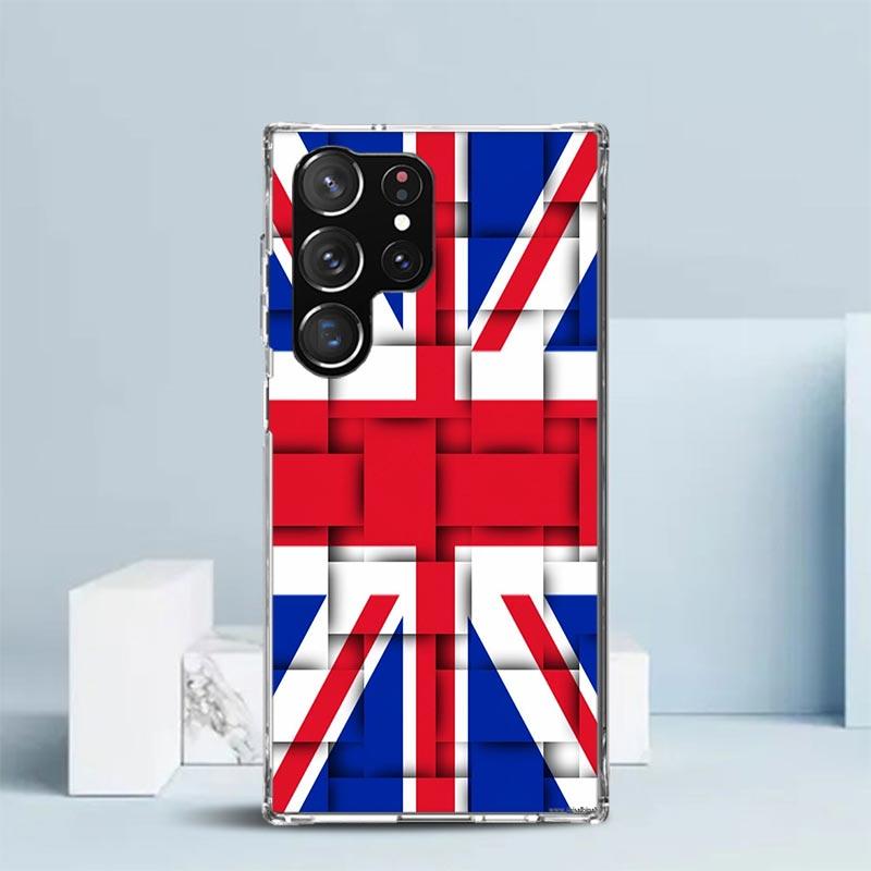 

Union Jack England UK Flag Soft Cover for Samsung Galaxy S25 Edge S26 S24 S23 Ultra Phone Case S22 S21 Plus S20 FE Print Pattern Samsung S23 Plus
