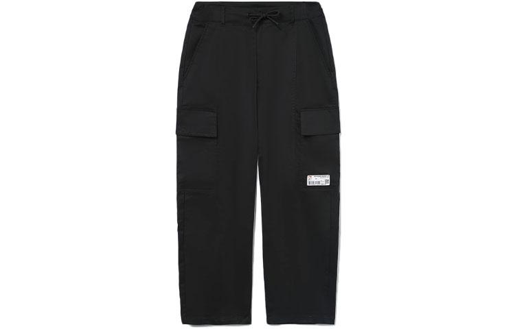 Li Ning Casual Pants Men s Black Moderate Cargo Pants AKXR465-1 L