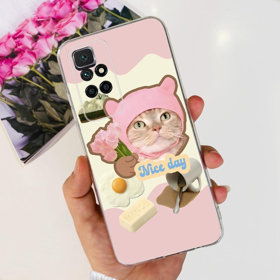 For Xiaomi Redmi 10 Case Redmi 10 Prime Cover Popular Flower Soft Transparent Silicone Phone Cases For Xiomi Redmi 10 2022 Funda
