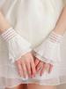 White romantic fake sleeves DIY detachable cuffs elastic wrist pleated organ Lolita ruffle arm sleeves cuff extension