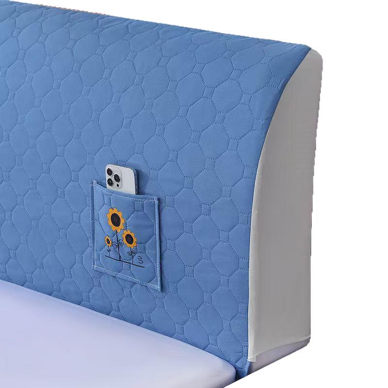 Peach Skin Velvet Fully Enclosed Dustproof Universal Headboard Protector
