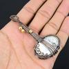 Dendrite Opal Pendant Gemstone Jewelry, 999 Copper Wire Wrapped Pendant, Gift For Women Handmade Pendant