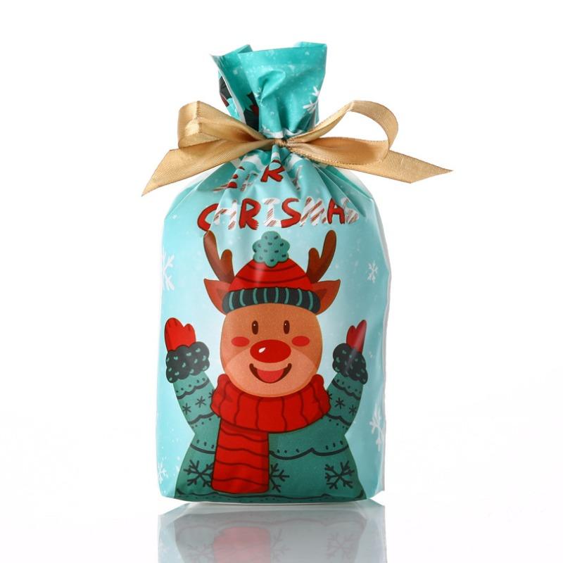 Drawstring Christmas and New Year Gift Packaging Bags Candy Tea Toy Gift Bag Moisture-proof and Light Proof Storage Bags