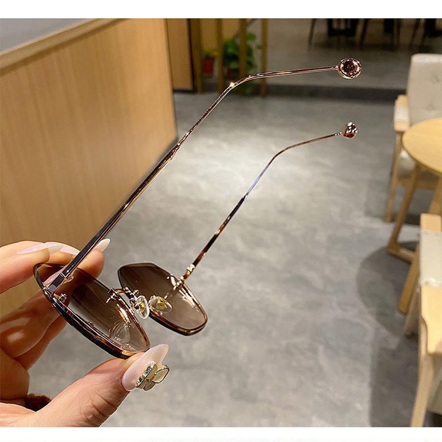 Brand Design Fashion New Polygonal Metal Sunglasses Retro Ladies Glasses Classic Trend Luxury Driving Travel Eyewear