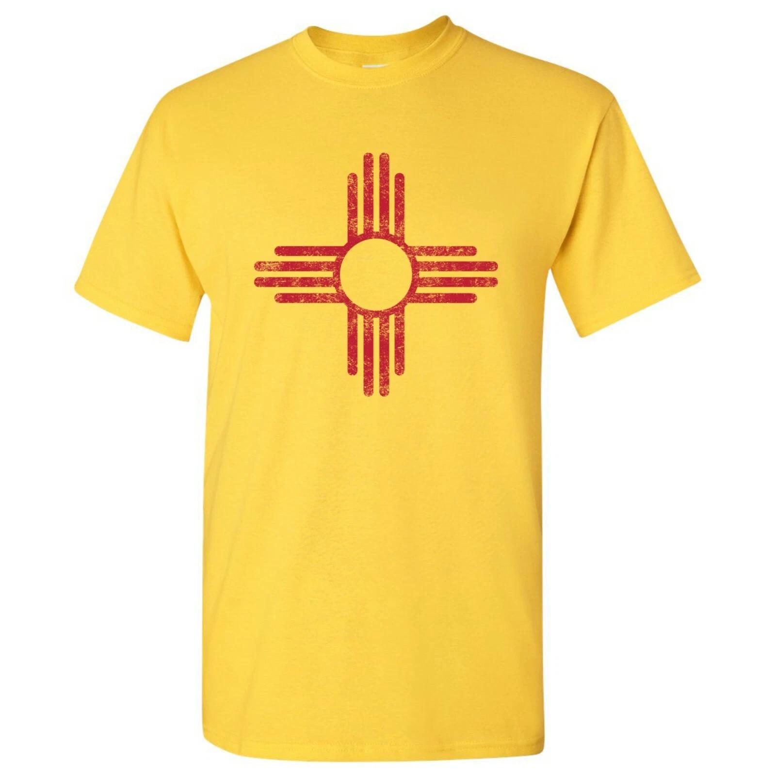 New Mexico State Flag - Hometown Pride Souvenir Basic Cotton T-Shirt - Daisy 3XL