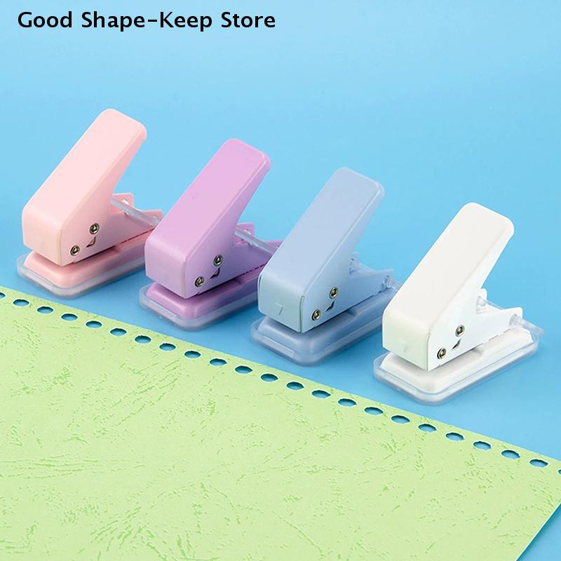 Mini Kawaii Office School Supplies Stationery Items Hole Punch 1 Hole Cute Paper Punch Portable Round Hole Puncher Paper Cutter