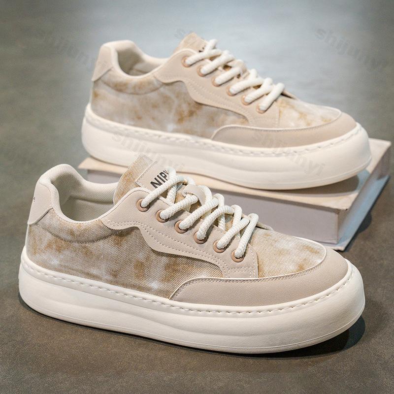 Fashion Men's Casual Low Top Thick Soled Canvas Shoe 2025 Autumn New Fashion Trend Versatile Comfortable Niche Design Platform sneakers