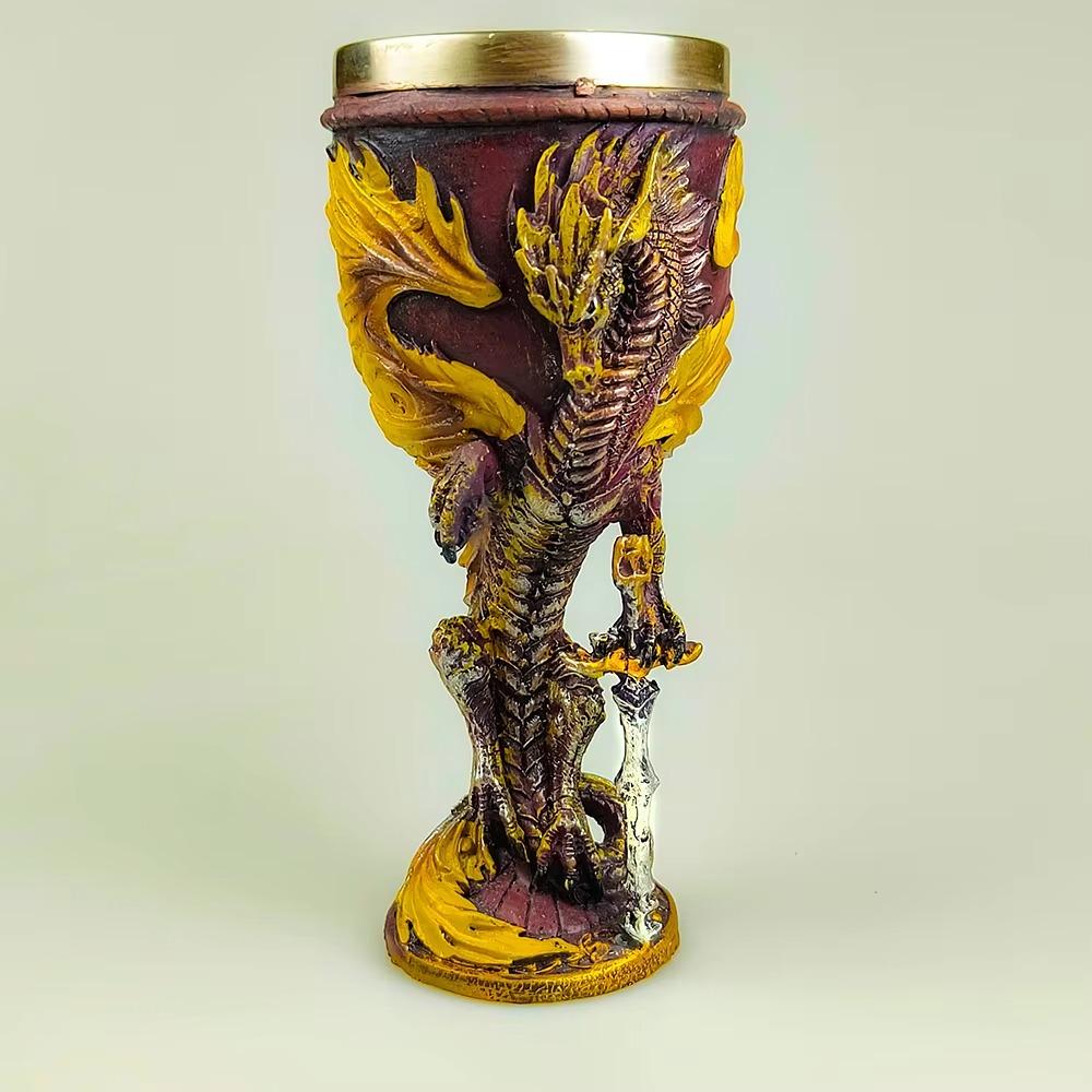 200ml Viking Wine Cup Stainless Steel Beer Mug Home Decoration Dragon Goblet  Gift