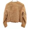 BLUE LABEL CRESTBRIDGE Suede Leather Riders Jacket 38 Beige Brown Women Used