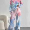Gradual Change Europe and America Autumn and Winter 1116 Casual Long-sleeved Suit Women's Hooded Sweater Trousers Two-piece Set