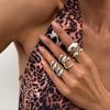 Creative Open Ring Set for Women Wedding Jewelry Trendy Elegant Gold Color Punk Vintage Geometric Adjustable Finger Rings