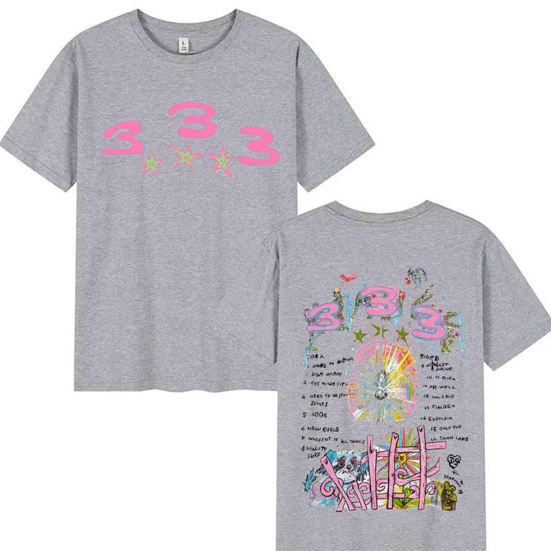 Svenska Bladee 333 Harajuku T-shirts Skate Drain Gang Albumgrafik Tryckt T-shirt Herr Kortärmad T-shirt Hip Hop Y2K Kläder