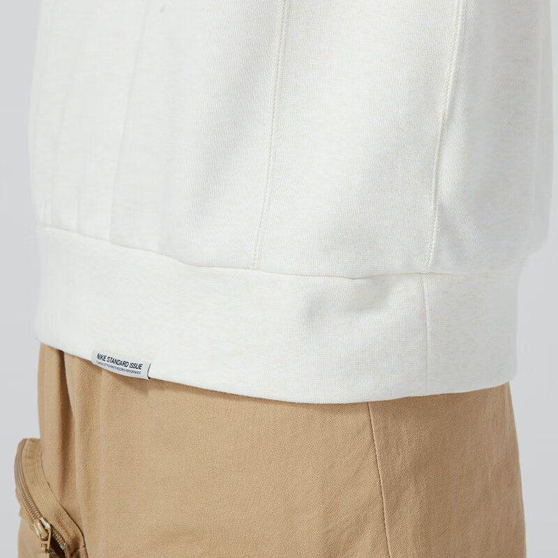Nike Sweatshirts Men's Light Ivory White Crew Neck Moderate Other DQ5821-027