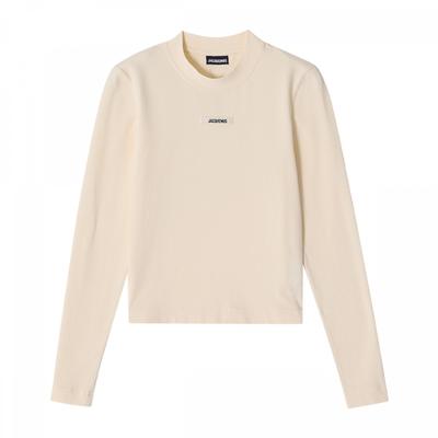 JacquemuS 241jS155 2031 130 Le GloSS Grain groSGrain Logo Damen Langarm-T-Shirt