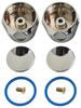 Brand New High Quality Kitchen Faucet Handwheel Red/Blue Round Stainless Steel 4 X 3.5cm Top/Head ABS Bathroom Chrome