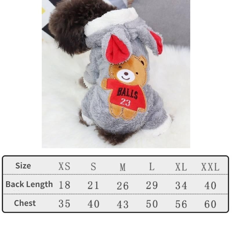 Gemütliche Korallenfleece Haustier Hundekleidung Herbst Winter Dick Warm Teddy Corgi Französische Bulldogge Katze Outfit