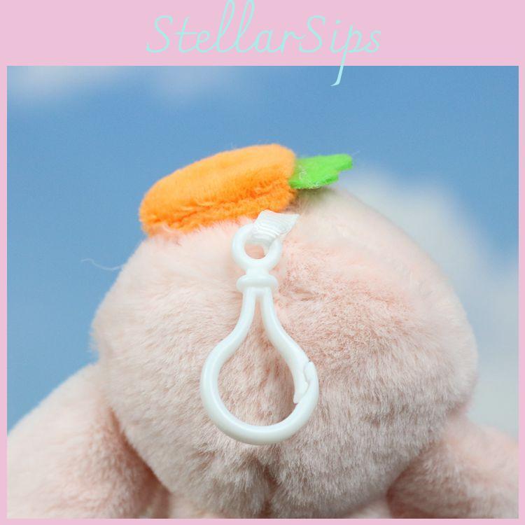 Adorable Ins Style Carrot Bunny Plush Toy Keychain Doll For Bags And Accessories