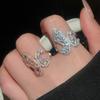 European-American Zircon Geometric Open Ring: Elegant Luxury Jewelry for the Index Finger