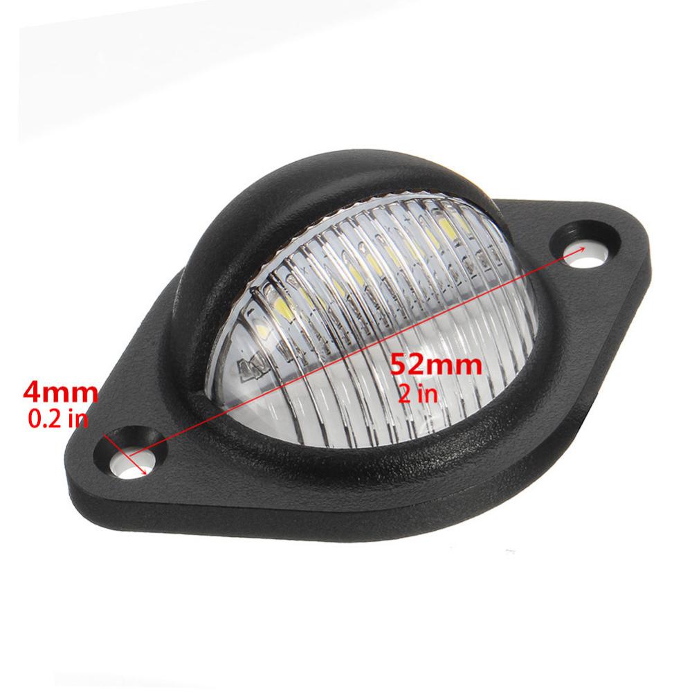 1 Adet 12V Led Plaka Lambası Led Yuvarlak Plaka Lambası Kamyon Plaka Lambası