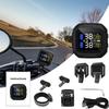 Kabelloses Motorrad-TPMS, Kabelloses TPMS für Motorräder - Kabelloses TPMS Solar-USB Reifendruck