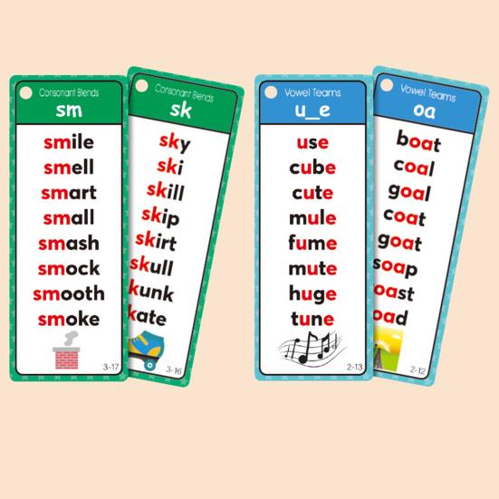 46024 Sets Phonics Word Cards 117 Sound Groups 900+ Rhyming Words Toddlers
