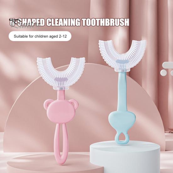 Healthy U-Shaped Anti-Slip Toothbrush Children 360 Degree Soft Oral Care Brush for Newborn