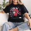 Hollow Knight Muster Gedrucktes T-Shirt für Damen FrühlingSommer Modetrend Reines Baumwoll Oberteil Neutrales Kurzarm-T-Shirt