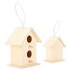 Innovative Wooden Birdhouse Natural and Safe DIY Wooden Small Birdhouse DecorationDouble Layer Two